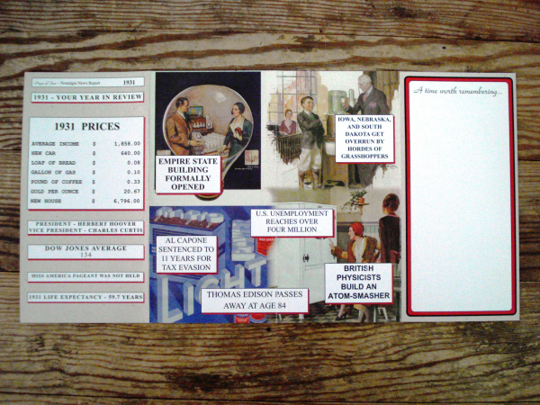 Cranberry Corners Gift Shop Dahlonega Pages of Time Birthday Year Card