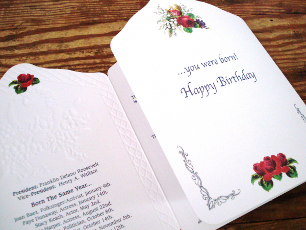 Cranberry Corners Gift Shop Dahlonega Pages of Time Birthday Year Card