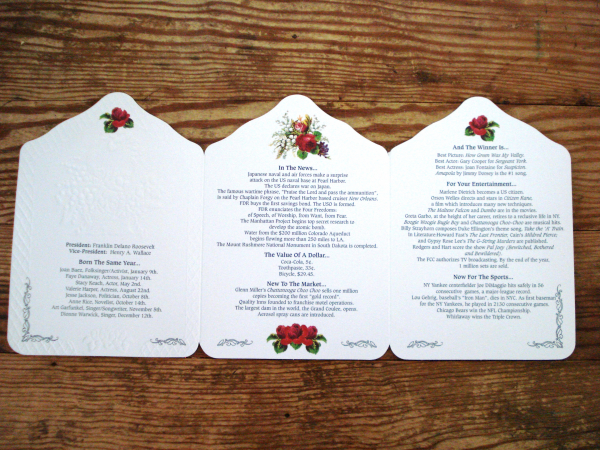 Cranberry Corners Gift Shop Dahlonega Pages of Time Birthday Year Card
