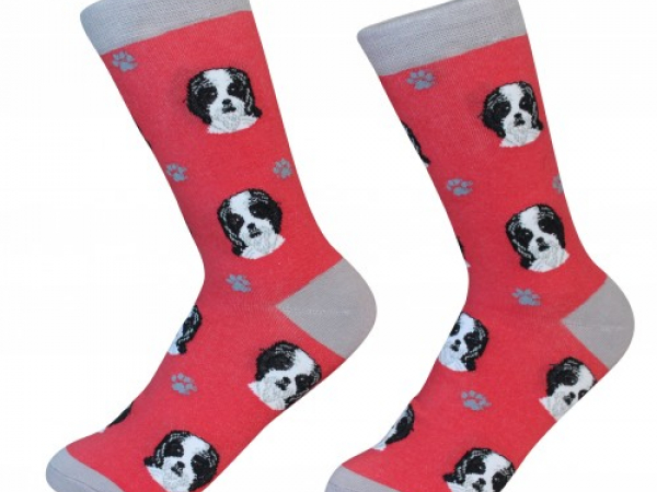 black and white shih tzu Dog Socks Cranberry Corners Gift Shop Dahlonega Georgia