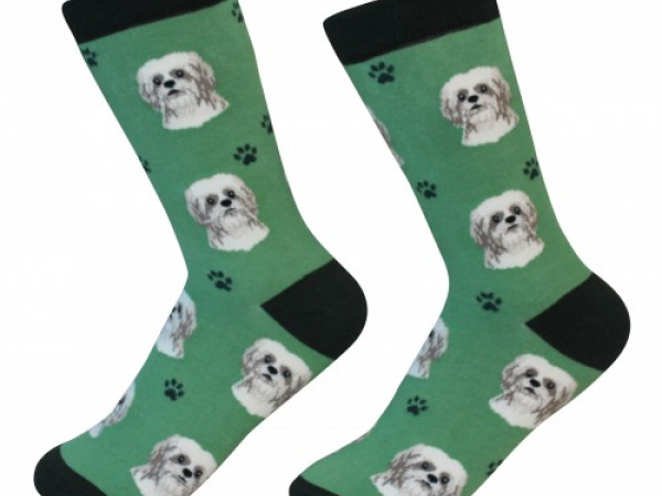 tan and white shih tzu Dog Socks Cranberry Corners Gift Shop Dahlonega Georgia