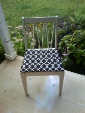 Decorating with Antiques | Reupholstered + Repurposed Chair