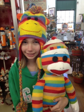 Cranberry Corners Customer Photo | Striped Sock Monkey